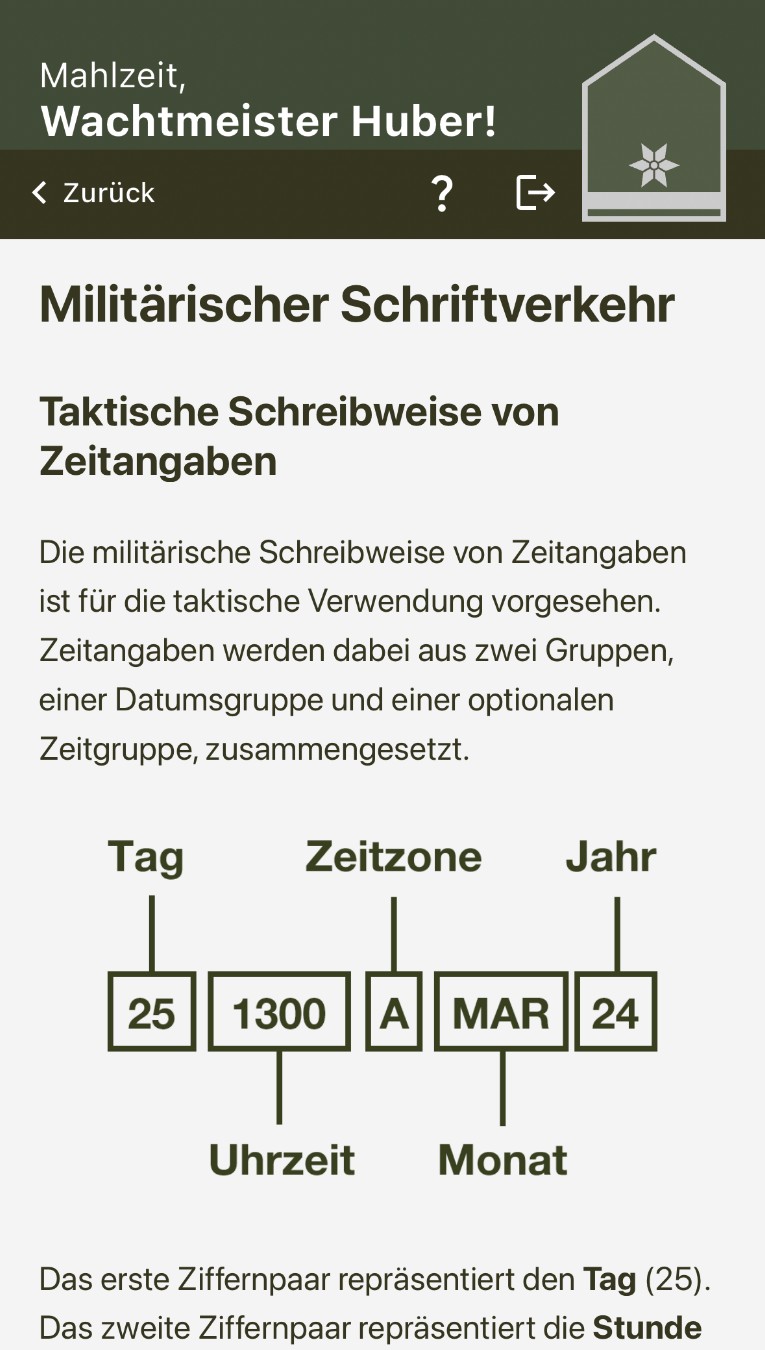 Militärischer Schriftverkehr